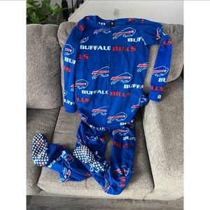 Buffalo Bills Footed Pajamas NWOT